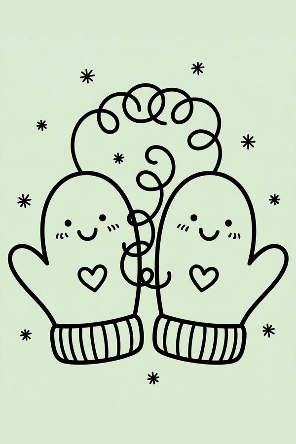 Pair of Knitted Mittens