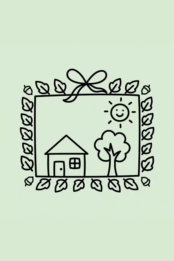 Picture Frame with Autumn Leaves