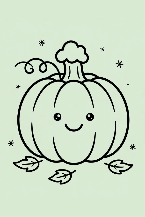 Pumpkin Wearing a Tiny Snow Cap