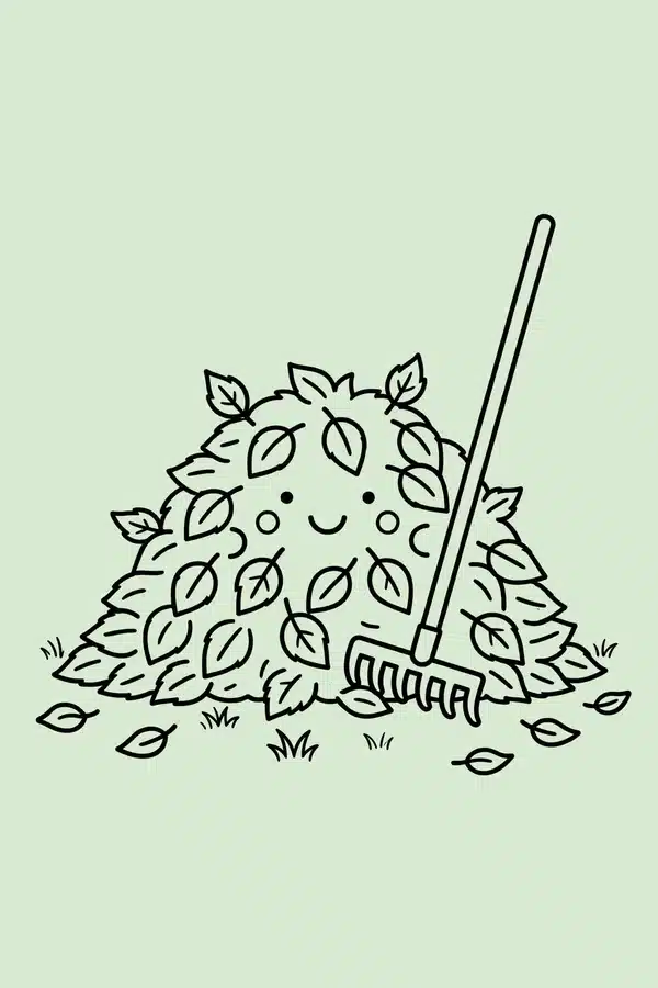 Rake and Leaf Pile Fun