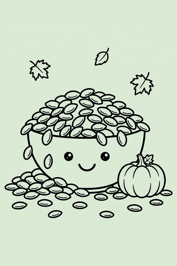 Roasted Pumpkin Seeds in a Bowl