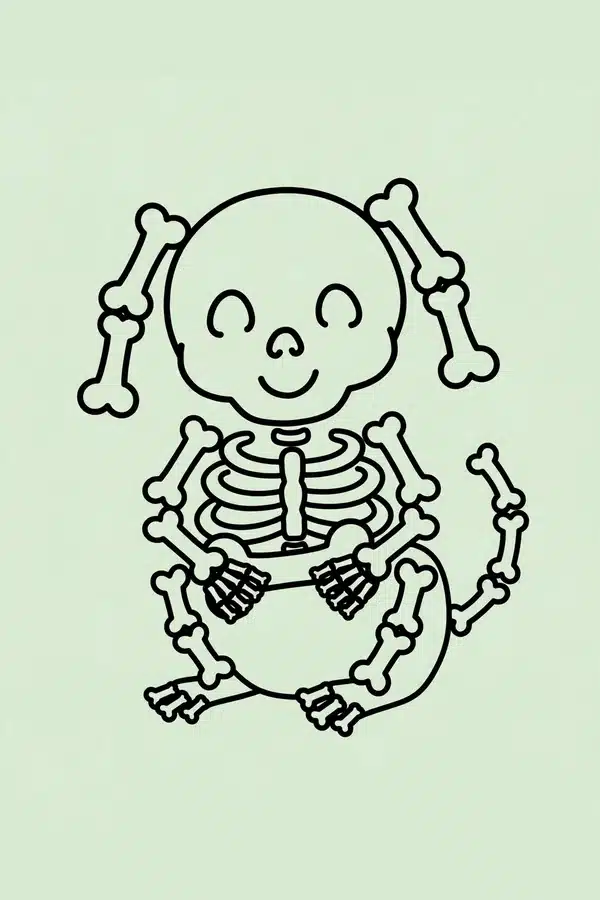 Skeleton Puppy with a Bone
