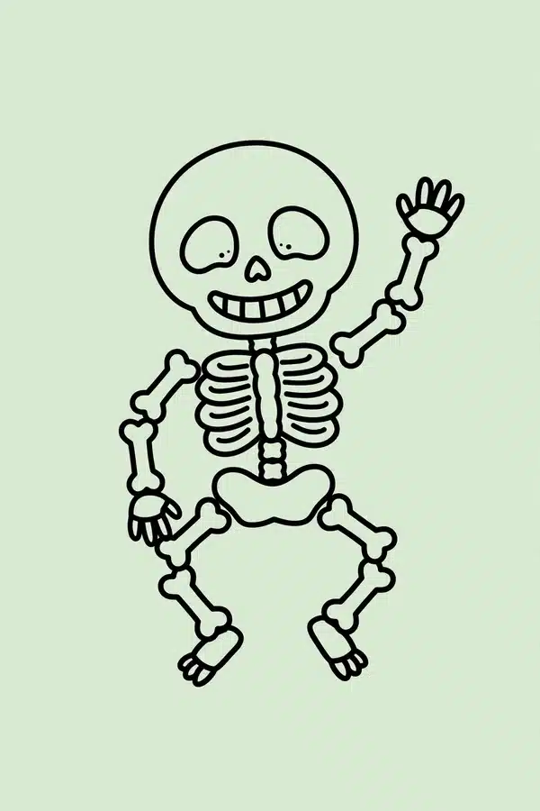 Skeleton Waving Hello