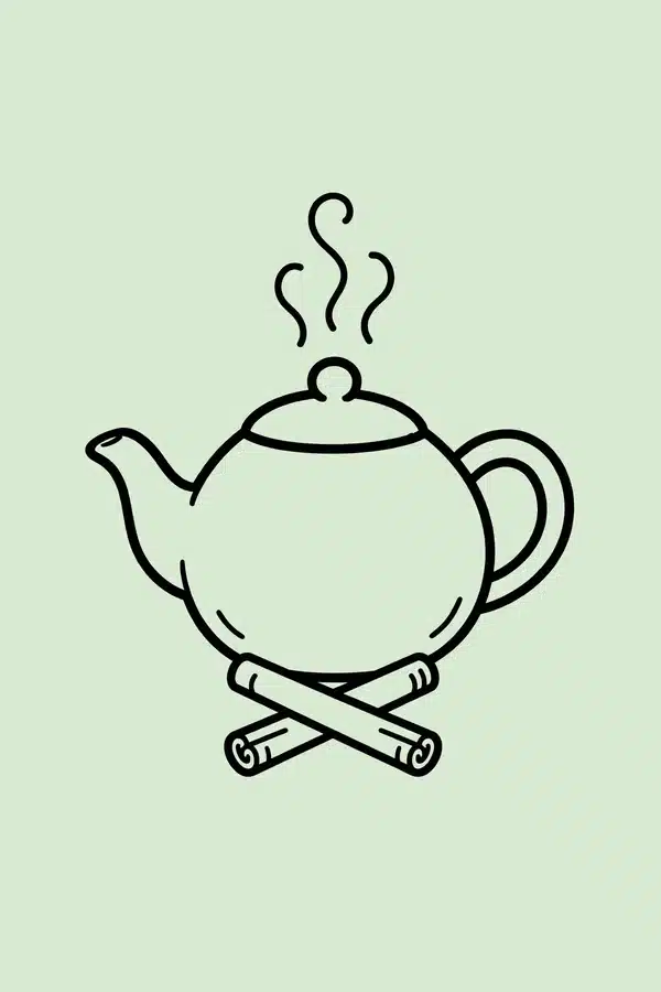 Teapot with Cinnamon Sticks