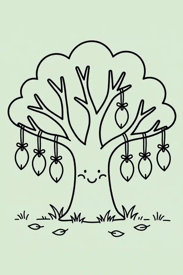 Thankful Tree with Hanging Leaves