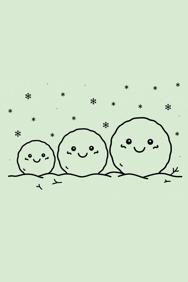 Three Snowballs Ready to Stack