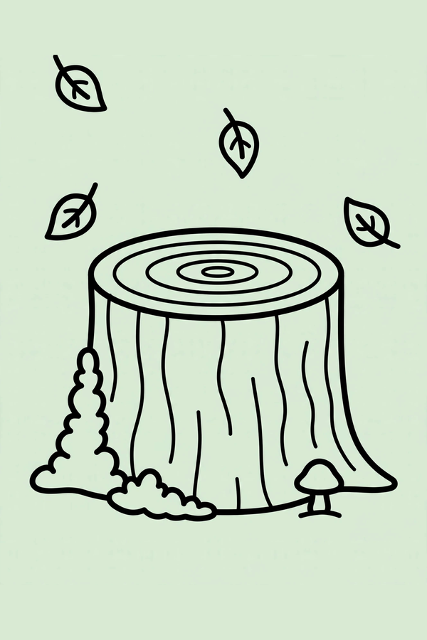 Tree Stump Showing Its Rings