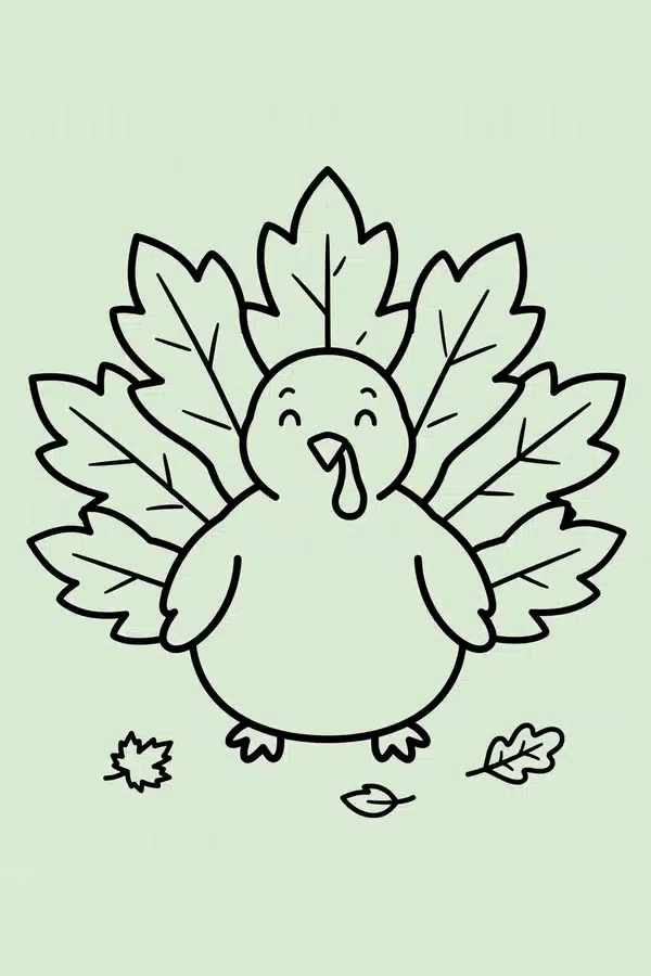 Turkey with a Leaf Fan Tail
