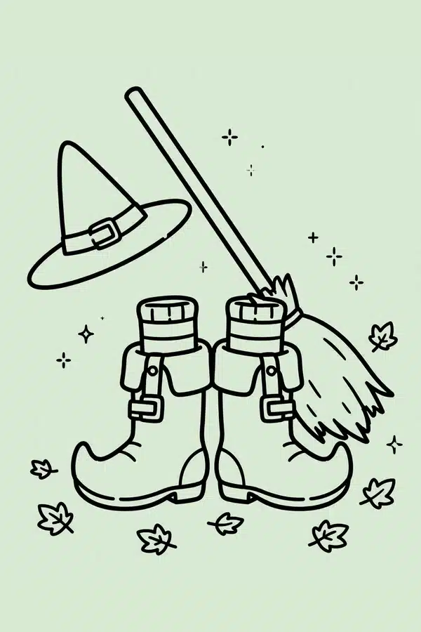 Witch Broom and Boots