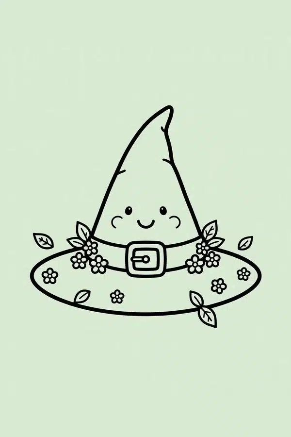 Witch Hat with Flowers